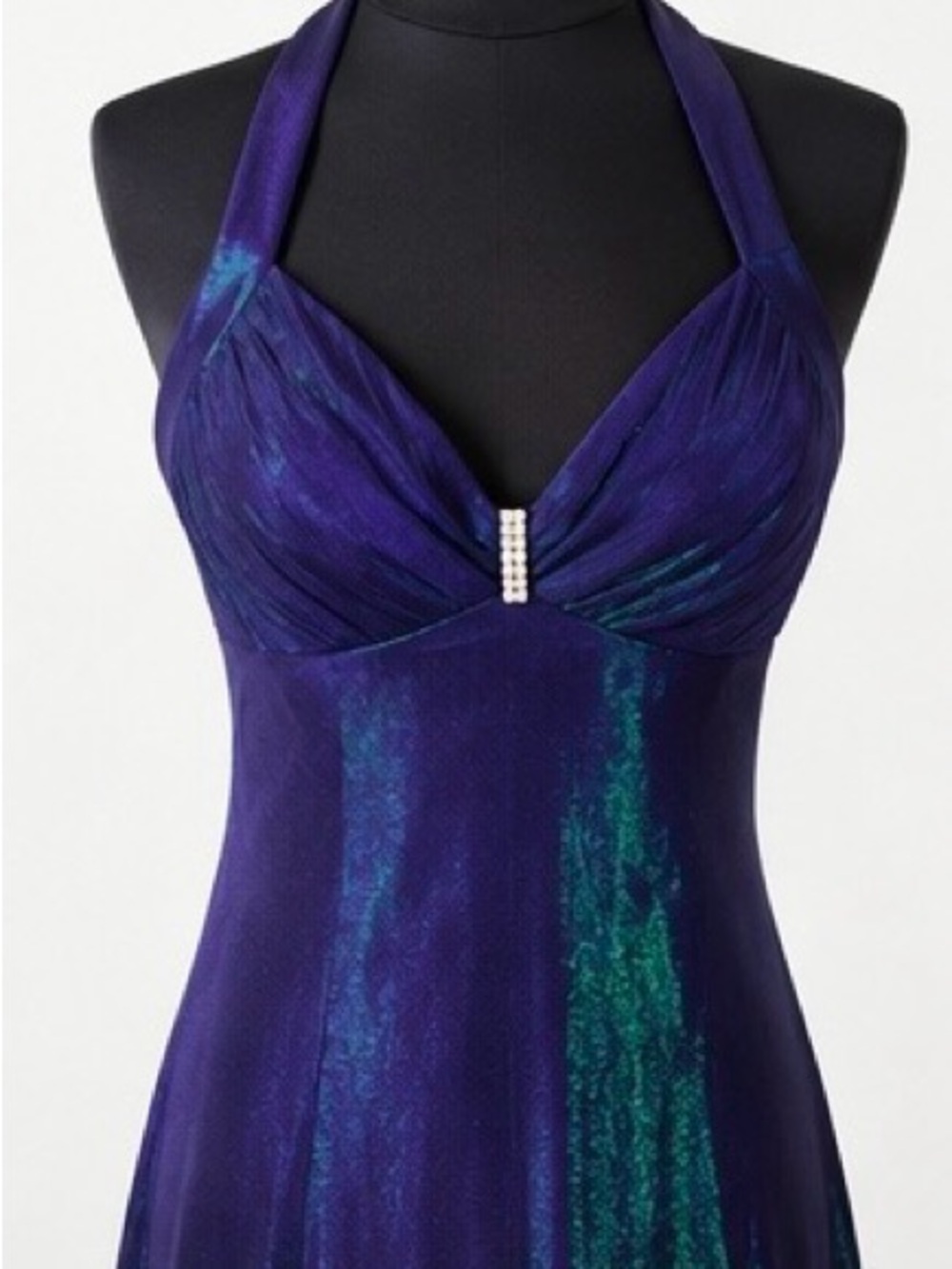 Y2K Vintage Blondie and Me | Iridescent Halter Gown - Picture 2 of 7